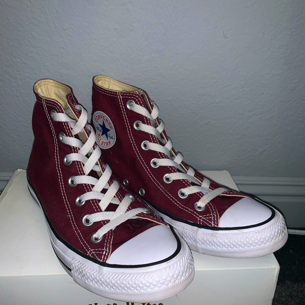 Cranberry Converse High tops